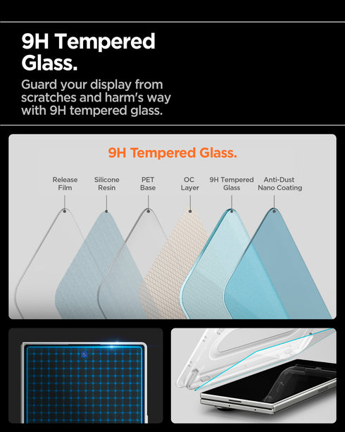 Spigen Galaxy Z Fold 7 螢幕保護貼 GLAS.tR EZ Fit Pro HD(2片裝)